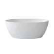 Fura Matte 6732 Acrylic Freestanding Center Drain Bathtub in Matte White