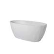 Fura Matte 6732 Acrylic Freestanding Center Drain Bathtub in Matte White