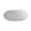 Fura Matte 6732 Acrylic Freestanding Center Drain Bathtub in Matte White