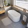 Tori 5932 Acrylic Freestanding Center Drain Bathtub in White
