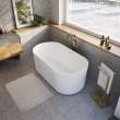 Tori Matte 5932 Acrylic Freestanding Center Drain Bathtub in Matte White