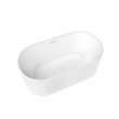 Tori Matte 5932 Acrylic Freestanding Center Drain Bathtub in Matte White