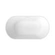 Tori Matte 5932 Acrylic Freestanding Center Drain Bathtub in Matte White