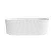Tori 6732 Acrylic Freestanding Center Drain Bathtub in White