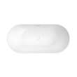 Tori 6732 Acrylic Freestanding Center Drain Bathtub in White