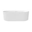 Tori Matte 6732 Acrylic Freestanding Center Drain Bathtub in Matte White