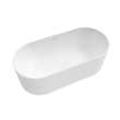 Tori Matte 6732 Acrylic Freestanding Center Drain Bathtub in Matte White