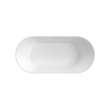 Tori Matte 6732 Acrylic Freestanding Center Drain Bathtub in Matte White