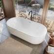 Ommu 6732 Acrylic Freestanding Center Drain Bathtub in White