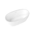 Hatto 5932 Acrylic Freestanding Center Drain Bathtub in White