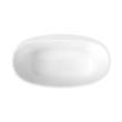 Hatto 5932 Acrylic Freestanding Center Drain Bathtub in White