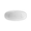 Hatto 6732 Acrylic Freestanding Center Drain Bathtub in White