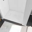 Stonea 4832 Solid Surface Universal Shower Base in White with End Drain