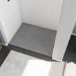 Stonea 4832 Solid Surface Universal Shower Base in Grey with End Drain
