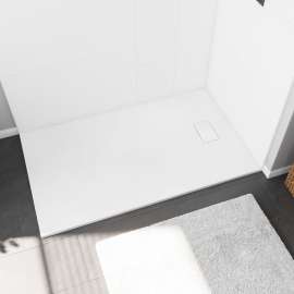 Stonea 6032 Solid Surface Universal Shower Base in White with End Drain