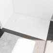 Stonea 6032 Solid Surface Universal Shower Base in White with End Drain