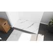 Stonea 6032 Solid Surface Universal Shower Base in White Marble with End Drain