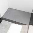 Stonea 6032 Solid Surface Universal Shower Base in Grey with End Drain