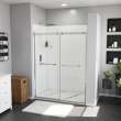 Stonea 6036 Solid Surface Universal Shower Base in White Marble with End Drain
