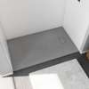 Stonea 6036 Solid Surface Universal Shower Base in Grey with End Drain