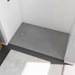 Stonea 6036 Solid Surface Universal Shower Base in Grey with End Drain