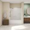Allia TS-6032 Acrylic Alcove Left-Hand Drain One-Piece Tub Shower in White