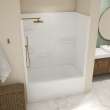 Allia TS-6032 Acrylic Alcove Left-Hand Drain One-Piece Tub Shower in White