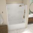 Allia TS-6032 Acrylic Alcove Right-Hand Drain One-Piece Tub Shower in White