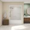 Allia TSR-6032 Acrylic Alcove Left-Hand Drain Three-Piece Tub Shower in White