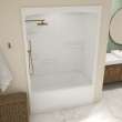 Allia TSR-6032 Acrylic Alcove Left-Hand Drain Three-Piece Tub Shower in White