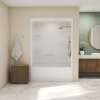 Allia TSR-6032 Acrylic Alcove Right-Hand Drain Three-Piece Tub Shower in White