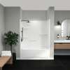 Camelia TS-6032 Acrylic Alcove Left-Hand Drain One-Piece Tub Shower in White