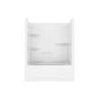 Camelia TS-6032 Acrylic Alcove Left-Hand Drain One-Piece Tub Shower in White