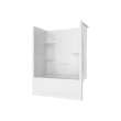 Camelia TS-6032 Acrylic Alcove Left-Hand Drain One-Piece Tub Shower in White