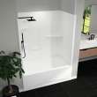 Camelia TS-6032 Acrylic Alcove Left-Hand Drain Two-Piece Tub Shower in White