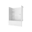 Camelia TS-6032 Acrylic Alcove Left-Hand Drain Two-Piece Tub Shower in White