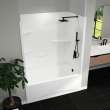Camelia TS-6032 Acrylic Alcove Right-Hand Drain Two-Piece Tub Shower in White