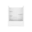 Camelia TS-6032 Acrylic Alcove Right-Hand Drain Two-Piece Tub Shower in White
