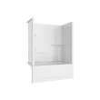 Camelia TS-6032 Acrylic Alcove Right-Hand Drain Two-Piece Tub Shower in White