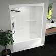 Camelia TSR-6032 Acrylic Alcove Left-Hand Drain One-Piece Tub Shower in White
