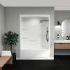 Camelia TSR-6032 Acrylic Alcove Right-Hand Drain One-Piece Tub Shower in White
