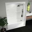 Camelia TSR-6032 Acrylic Alcove Right-Hand Drain One-Piece Tub Shower in White