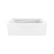 New Town 6032 IFS AFR Acrylic Alcove Right-Hand Drain Bathtub in White with Linear Overflow