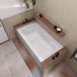 Exhibit 6032 IFS AFR Acrylic Alcove Left-Hand Drain Bathtub in White with Linear Overflow