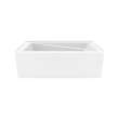 Exhibit 6032 IFS AFR Acrylic Alcove Left-Hand Drain Bathtub in White with Linear Overflow