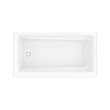 Exhibit 6032 IFS AFR Acrylic Alcove Left-Hand Drain Bathtub in White with Linear Overflow