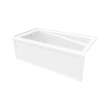 Exhibit 6032 IFS AFR Acrylic Alcove Left-Hand Drain Bathtub in White with Linear Overflow