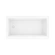 Rubix 6032 AFR Acrylic Alcove Left-Hand Drain Bathtub in White with Linear Overflow