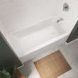 Rubix 6032 AFR Acrylic Alcove Right-Hand Drain Bathtub in White with Linear Overflow