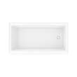 Rubix 6032 AFR Acrylic Alcove Right-Hand Drain Bathtub in White with Linear Overflow